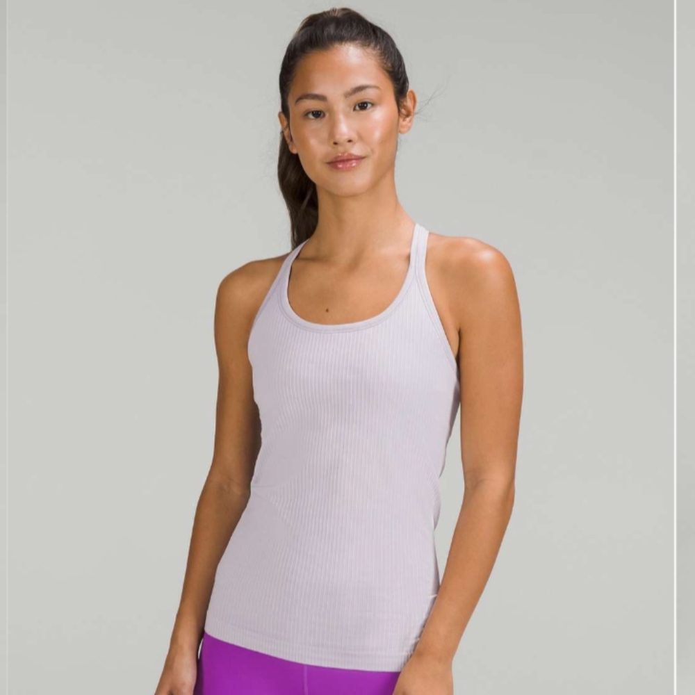 Lululemon Lavender Ebb To Street Ribbed Racerback Tank